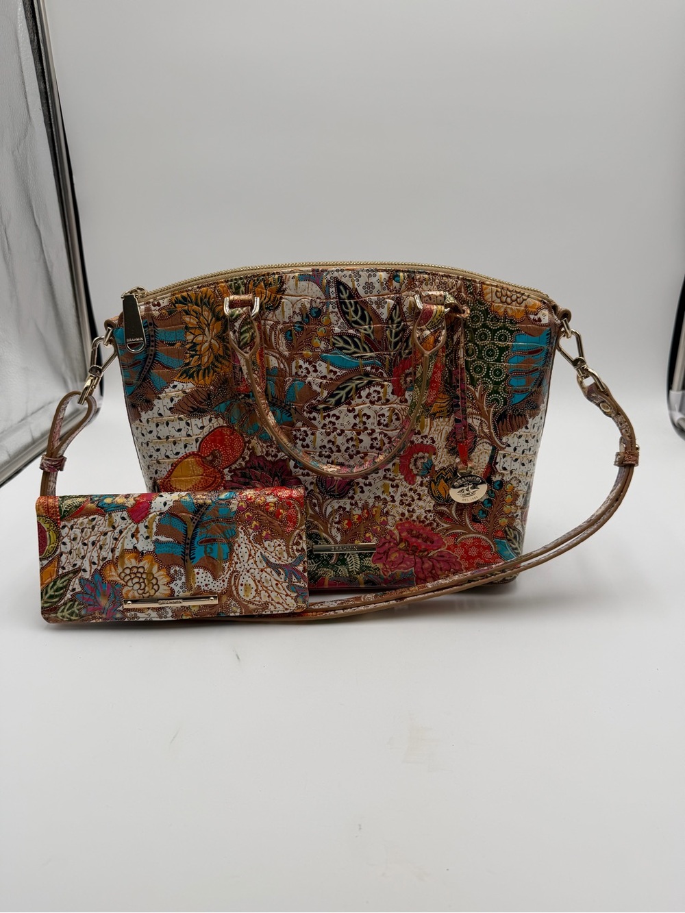 Brahmin Marketplace Melbourne Duxbury Satchel and Ady Wallet set - Picture 2 of 12